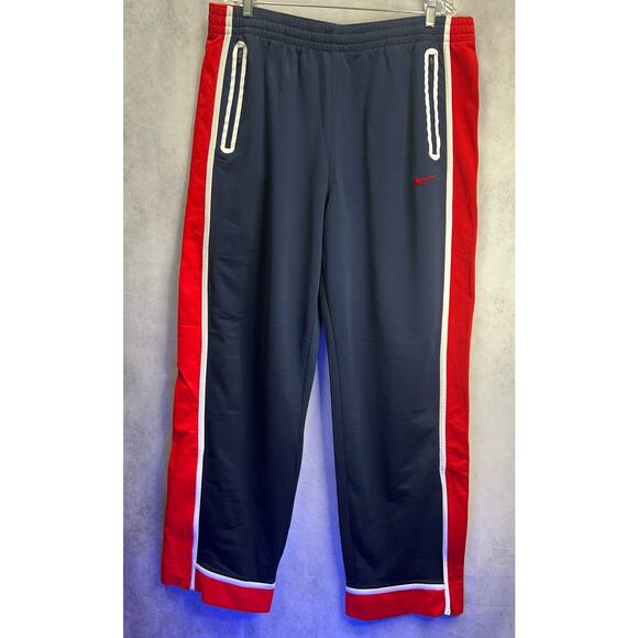 Vintage Y2K Retro Nike Dri-Fit Mens Track Pants Size XL Navy Red White - Picture 1 of 10